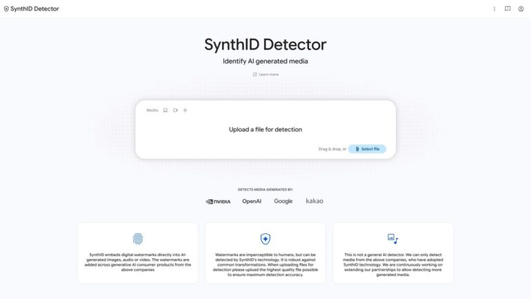 سایت SynthID گوگل